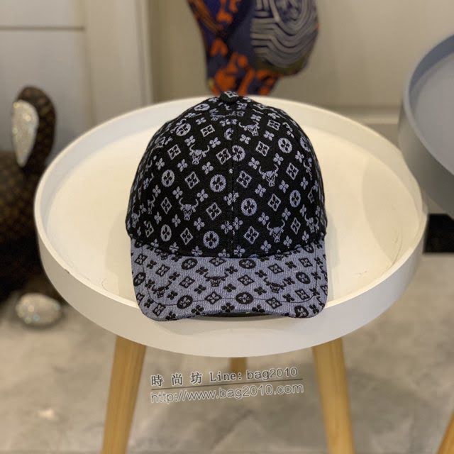 LV新品男士帽子 路易威登做舊拼接印花鴨舌帽棒球帽  mm1662